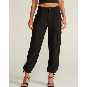 NWT BYLT Basics Midtown Straight Leg Cargo Pant New Black Large